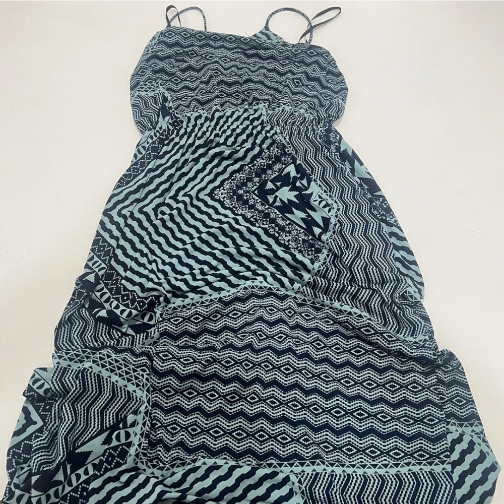 EN FOCUSSTUDIO maxi Greenwith black Print Dress Women’s Size 4.